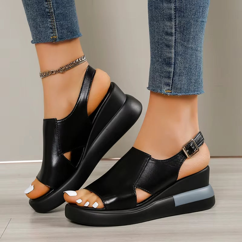 Sandalias para mujer plataforma sintética diseño abierto - Renata