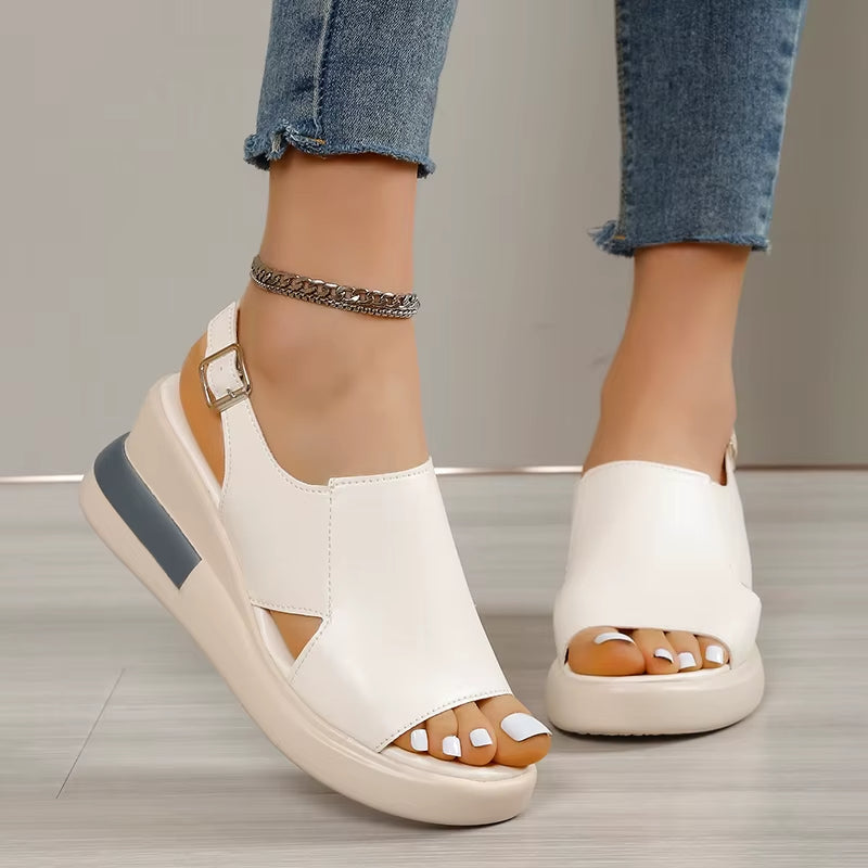 Sandalias para mujer plataforma sintética diseño abierto - Renata