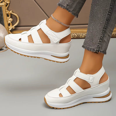 Sandalias para mujer piel sintética acolchada estilo plataforma - Julieta