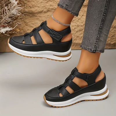 Sandalias para mujer piel sintética acolchada estilo plataforma - Julieta