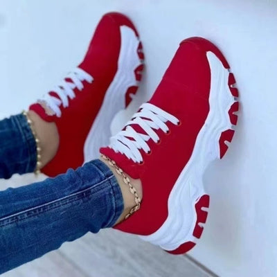 Zapatillas deportivas para mujer suela gruesa con diseño dentado - Rebeca