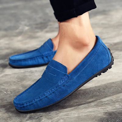 Mocasines hombre gamuza genuina estilo casual - Larkstone