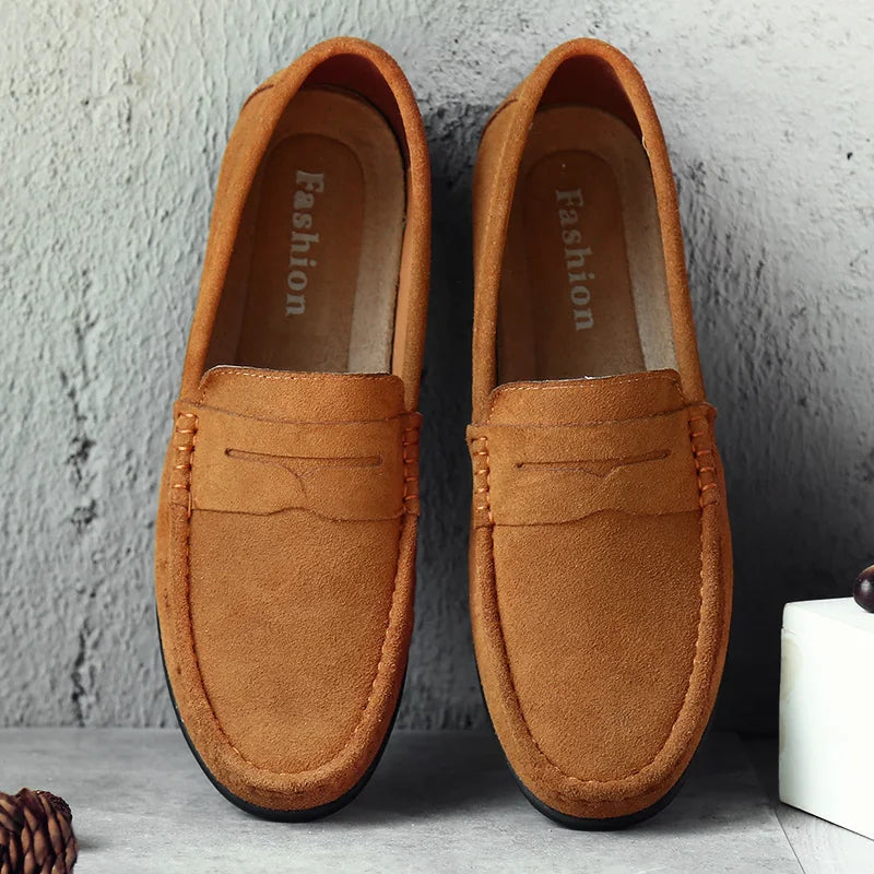 Mocasines hombre gamuza genuina estilo casual - Larkstone