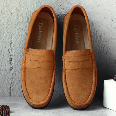 Mocasines hombre gamuza genuina estilo casual - Larkstone
