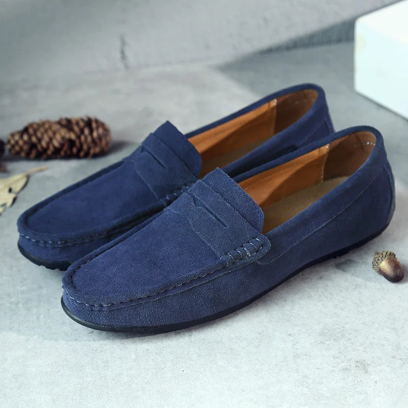 Mocasines hombre gamuza genuina estilo casual - Larkstone