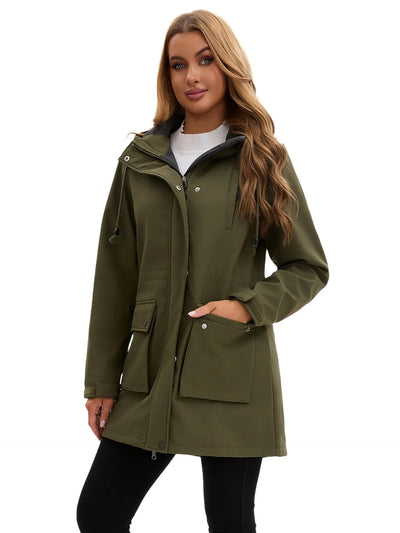 Chaqueta softshell impermeable con capucha para mujer - Elina
