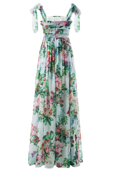 Dinara - maxi vestido estampado con tirantes