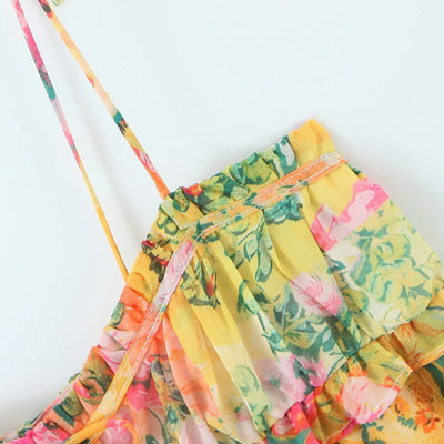 Felicity - Vestido camisola fluido con estampado floral acuarela