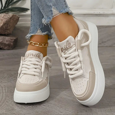 Zapatillas transpirables con diseño monocolor - Keyla