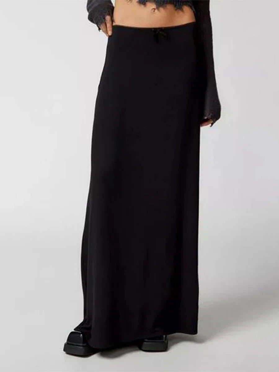 Falda larga recta de estilo vintage perfecta para un look elegante y atemporal con un toque retro