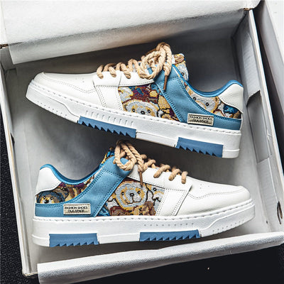 Zapatillas deportivas hombre panel bordado estilo casual - Elías