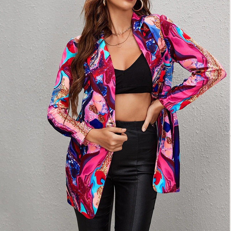Monita - Colorido traje de ocio de estilo americano