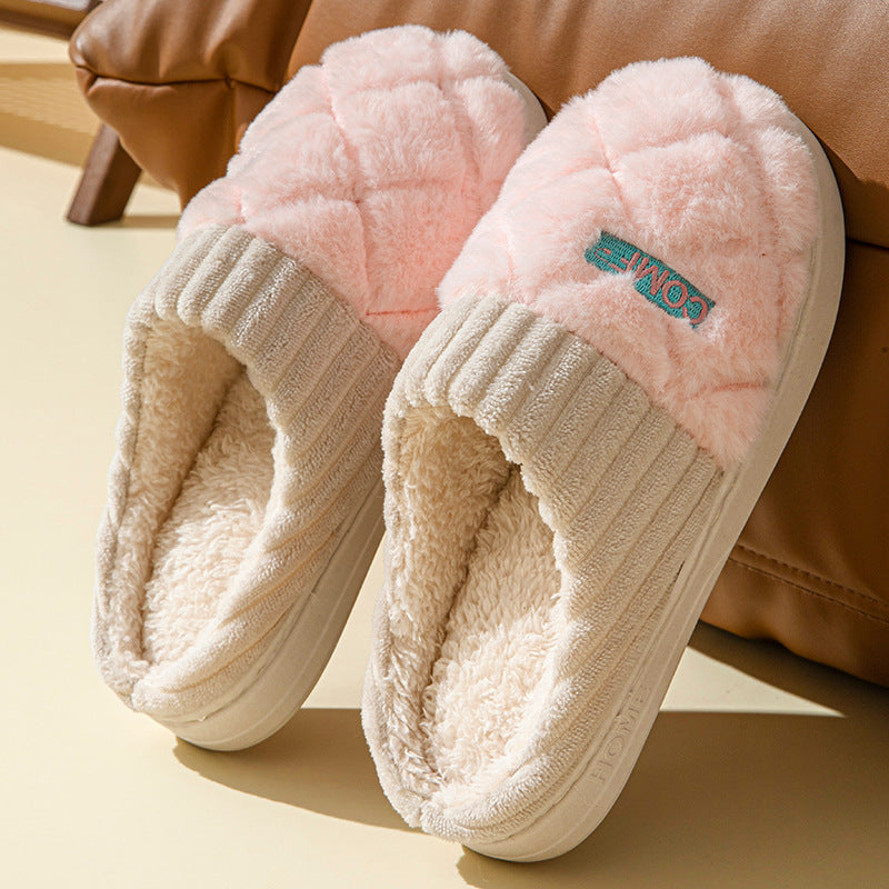 Zapatillas de invierno unisex de felpa antideslizante Rombe - Elen