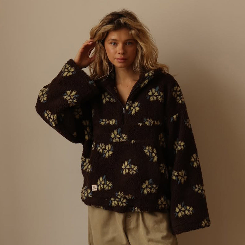 Sudadera polar para mujer con bolsillo amplio - Liora