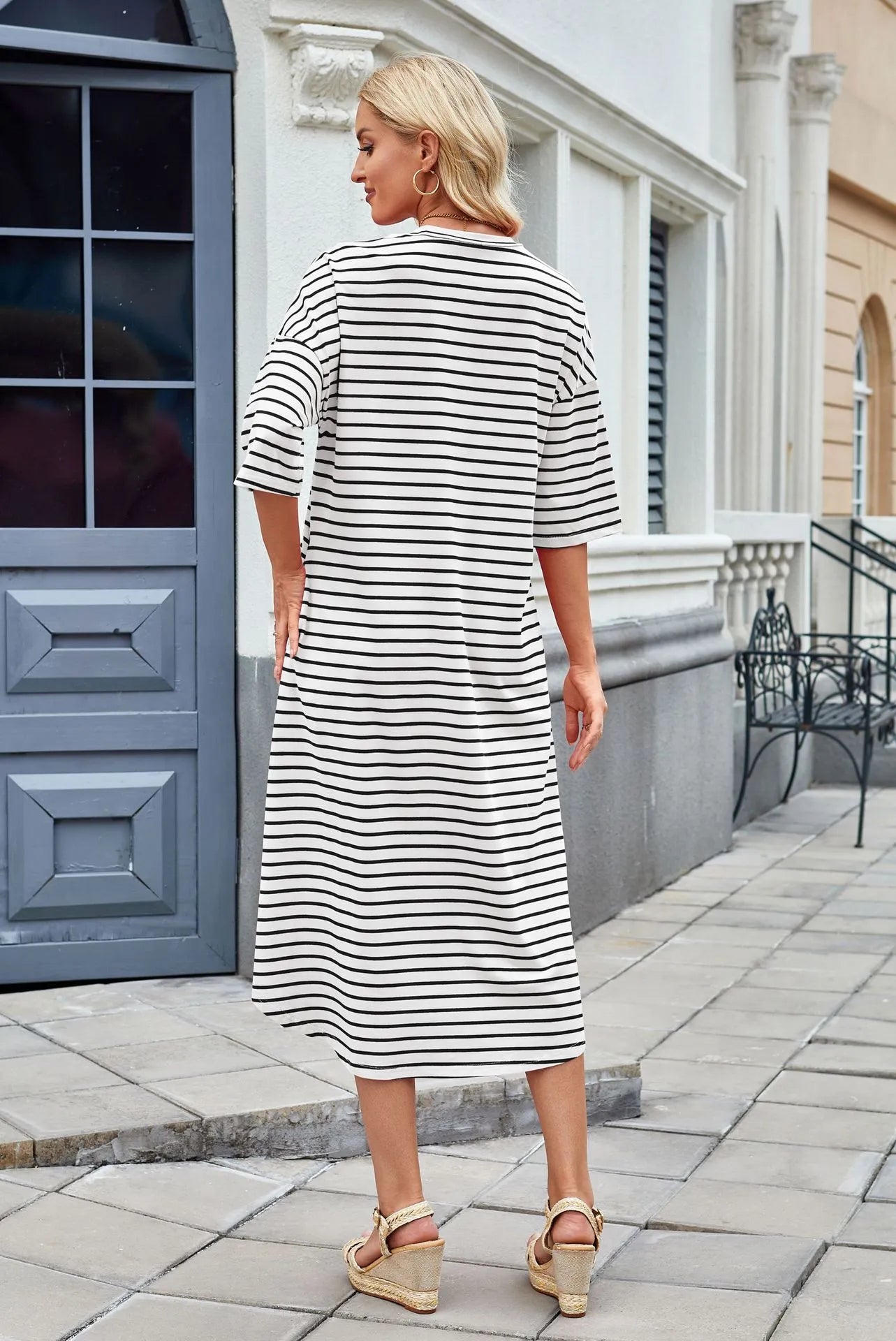 Lorena - Vestido Casual de Verano con Rayas para Mujer