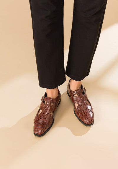Zapatos formales hombre diseño calado cuero elegante - Ferrano