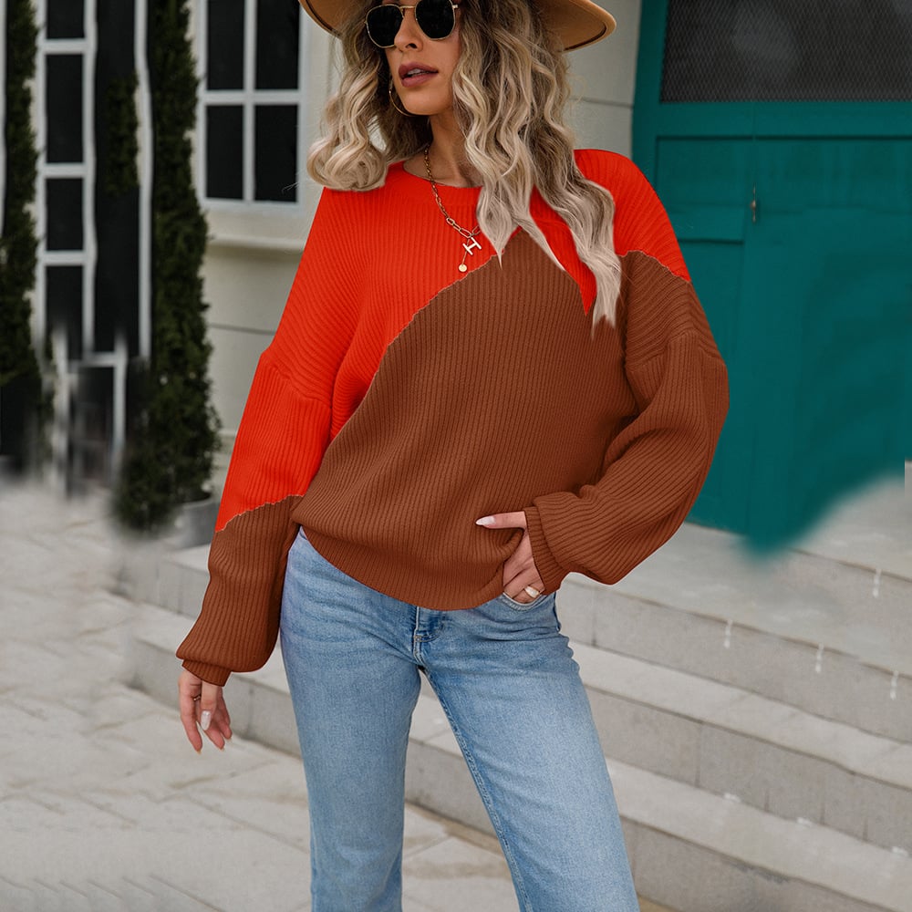 Suéter para mujer de punto bicolor - Alvéra