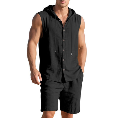 Conjunto sin mangas hombre tejido ligero estilo veraniego - Mauro