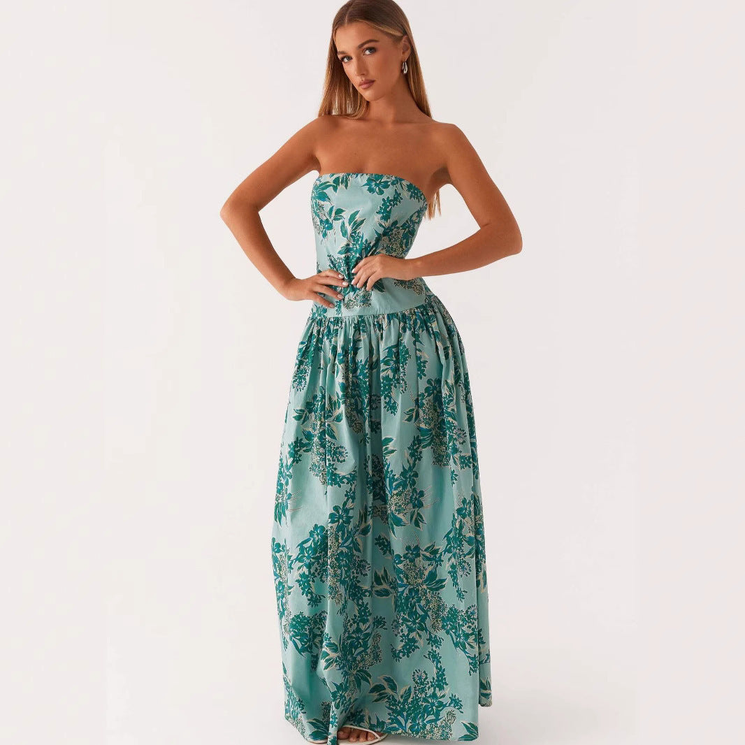 Vestido Largo Estampado Mujer - Selene