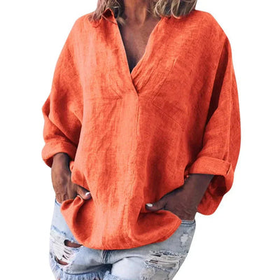 Julia - Camiseta de manga larga de estilo desenfadado