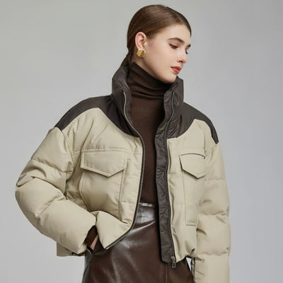 Cazadora para mujer efecto piel acolchada - Édrine