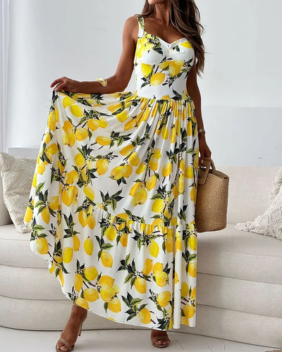 Madeline - Vestido largo con estampado floral