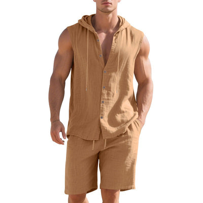 Conjunto sin mangas hombre tejido ligero estilo veraniego - Mauro