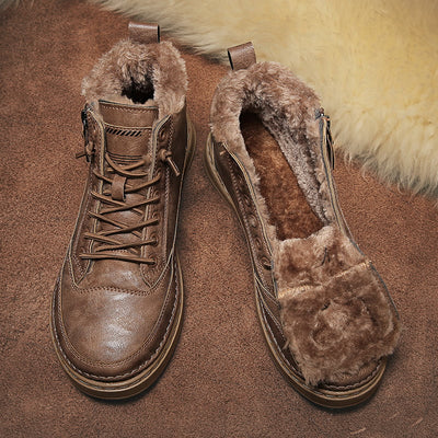 Botines de hombre con forro calido y diseño con cordones - Renard