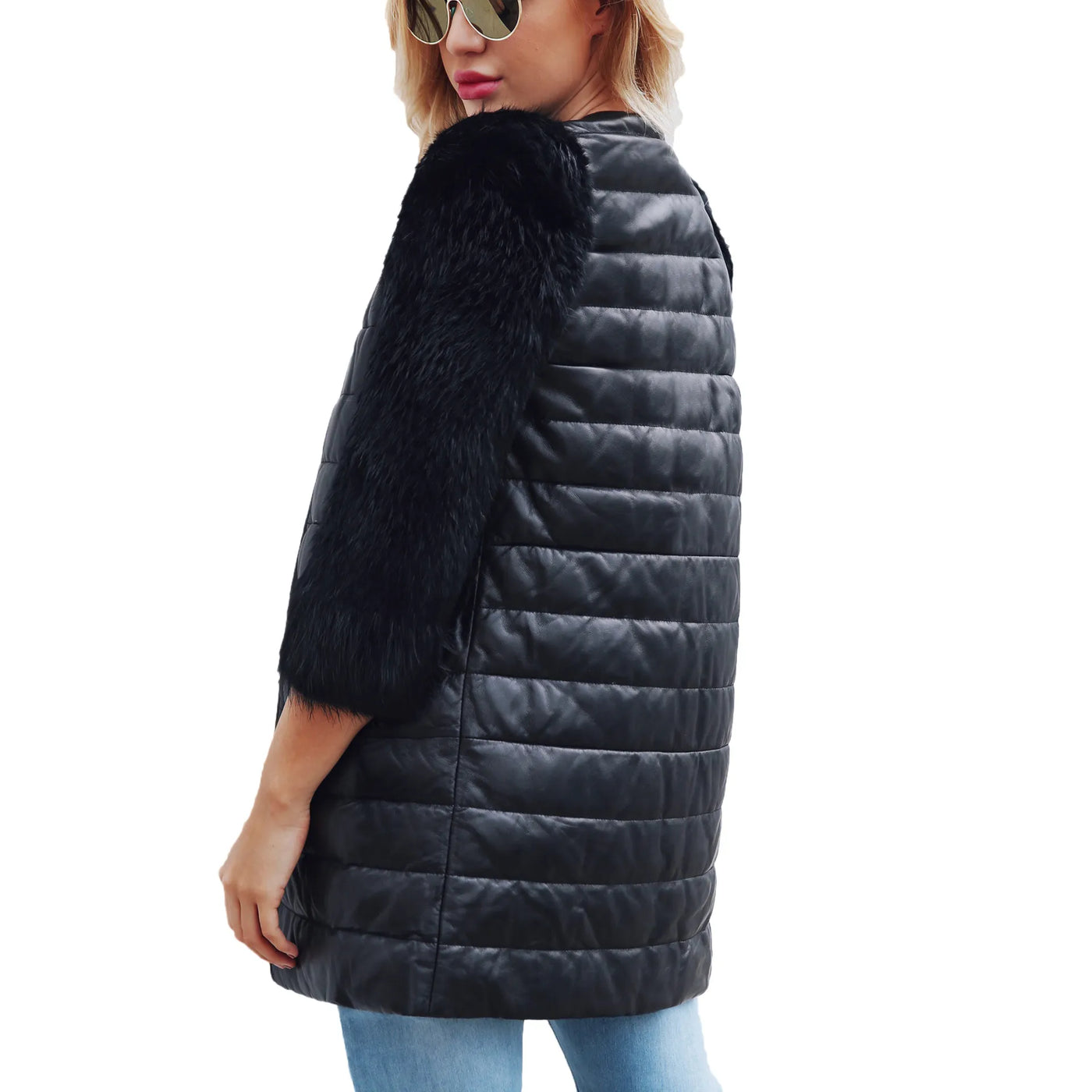 Nora - Chaqueta de invierno de PU sintético para mujer