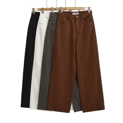 Pantalones para mujer de tiro alto y pierna ancha - Savrelle