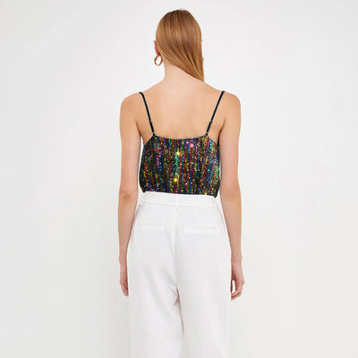 Top para mujer de lentejuelas luminosas - Nerya