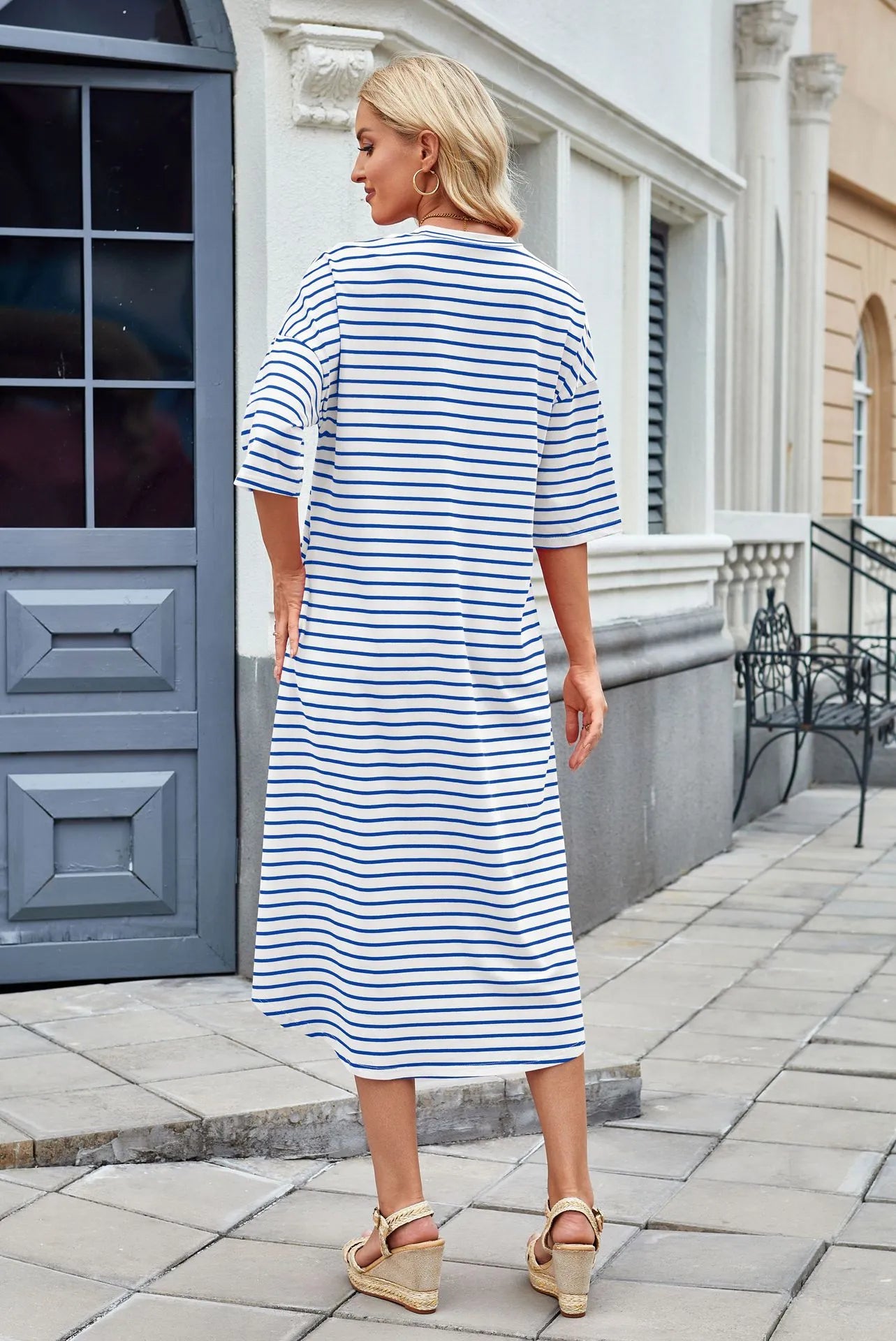 Lorena - Vestido Casual de Verano con Rayas para Mujer