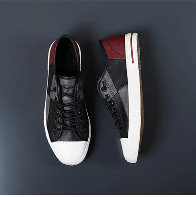 Zapatillas casuales hombre bloques de color cuero sintético - Tomás