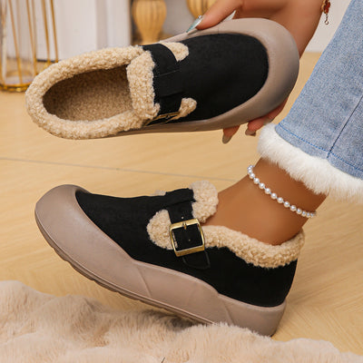 Zuecos de invierno para mujer con punta reforzada y hebilla - Renate