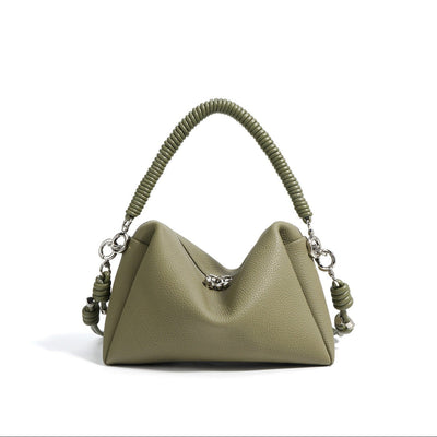 Bolso bandolera para mujer de piel auténtica asa trenzada diseño moderno - Mireya