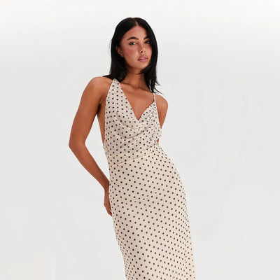 Ivy - Vestido largo estampado con tirantes espagueti