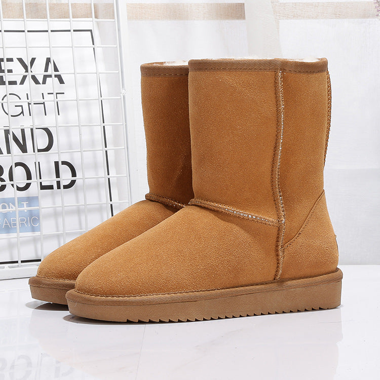 Botas de invierno para mujer en ante con forro interior calido - Thalia
