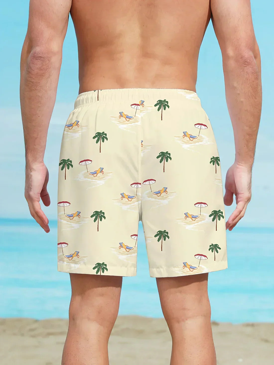 Tom - Pantalones cortos de playa con estampado de palmeras