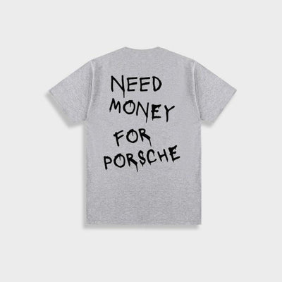 Marlon - Camiseta de algodón vintage para hombre "Need Money For Porsche