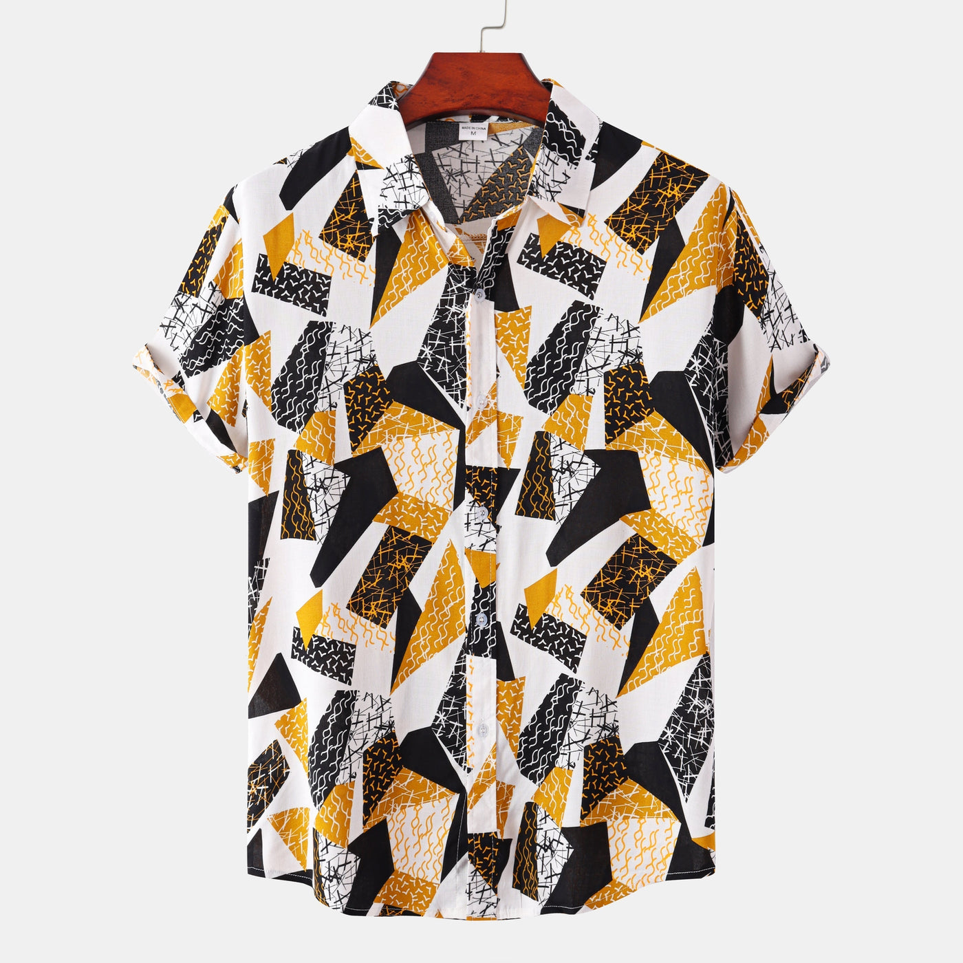 Camisa exótica de manga corta para hombre con estampado floral