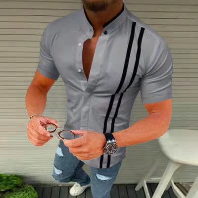 Elegante camisa estampada de hombre para todos los días