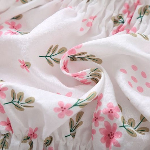 Blusa para mujer floral con nido de abeja y mangas abullonadas estilo romántico - Lía