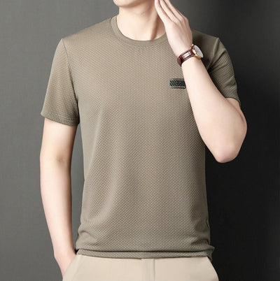 Camiseta para hombre de punto técnico cuello redondo - Enrique