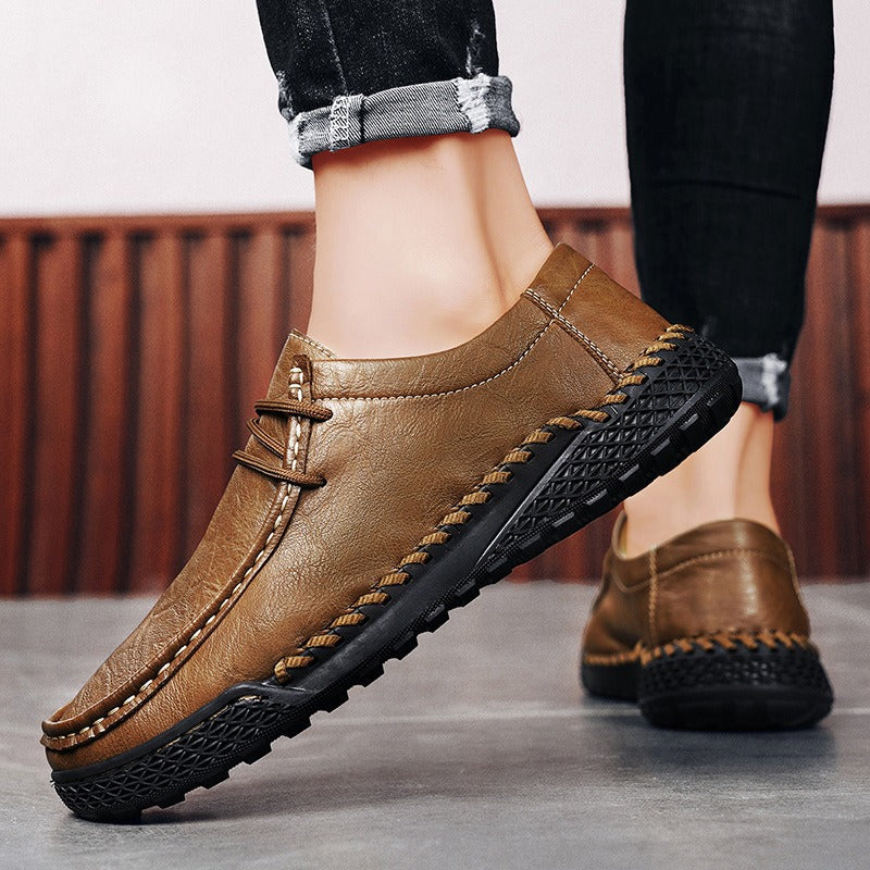 Zapatos casuales para hombre de cuero sintético costura artesanal - Ernesto