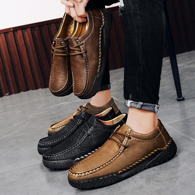 Zapatos casuales para hombre de cuero sintético costura artesanal - Ernesto