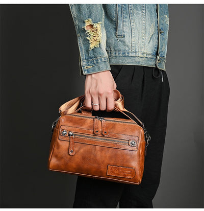 Bolso de mano hombre piel sintética diseño urbano compacto - Laurent