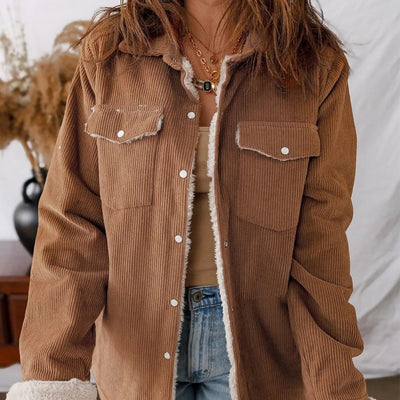 Chaqueta de pana forrada para mujer - Liora