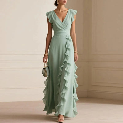 Vestido largo volantes mujer - Isolda
