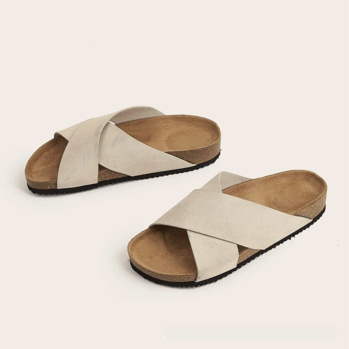 Sandalias para hombre de tiras cruzadas efecto gamuza estilo casual - Marquiños