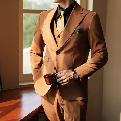 Traje formal hombre 3 piezas slim fit estilo ejecutivo - Joris